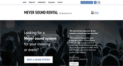 Desktop Screenshot of meyersoundrental.com